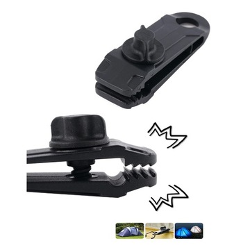 ZACISKI BLOKUJĄCE DO MARKIZY WIESZAKI ZATRZASKOWE HEAVY DUTY 12 SZT.