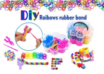 НАБОР РЕЗИНОК ДЛЯ ИЗГОТОВЛЕНИЯ ЮВЕЛИРНЫХ БРАСЛЕТОВ DIY XXL ЦВЕТНЫЕ РАНЬШЕ