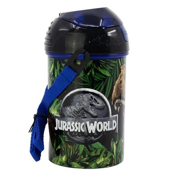 JURASSIC WORLD Bidon z paskiem 450 ml Butelka z ustnikiem Dziecięcy