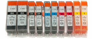 XL 10x TUSZ DO DRUKARKI CANON PGI525 CLI526 ZAMIEN