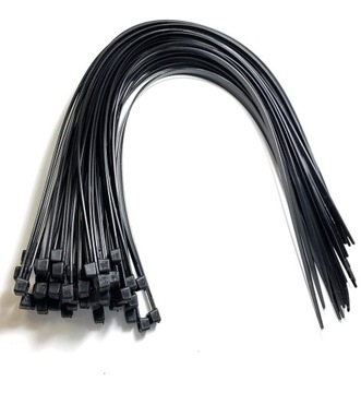 100szt OPASKI ZACISKOWE TRYTKI CZARNE 9x900 mm