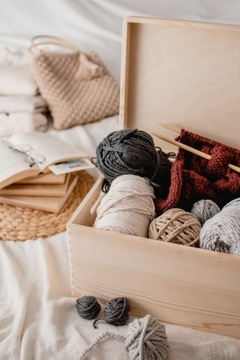 Деревянный ящик с крышкой 40x30x24 см