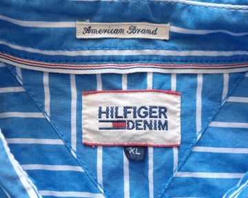 TOMMY HILFIGER DENIM STRIPE SHIRT AMERICAN Męska Koszula w Paski XL