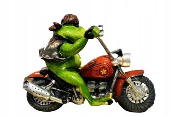 FIGURKA ŻABA MOTOCYKLISTA