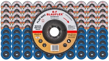 Tarcza listkowa lamelkowa 125 GR 80 inox cyrkon 100 szt MOCNA BLAUFLEX