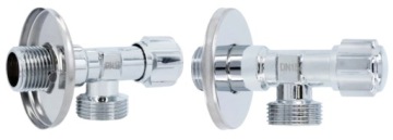 КЕРАМИЧЕСКИЙ УГЛОВОЙ КЛАПАН ДЛЯ СТИРАЛЬНОЙ МАШИНЫ 1/2х3/4 ХРОМ