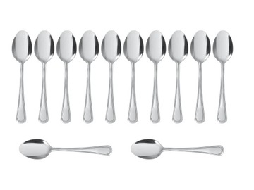 ŁYŻECZKA DO HERBATY KOMPLET 12 SZT ŁYZECZKI STAL NIERDZEWNA KITCHEN LINE
