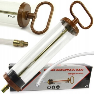 ODSYSARKA STRZYKAWKA POMPKA DO OLEJU 400ml + WĘŻYK