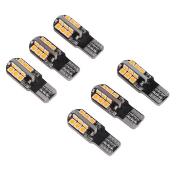 6 Шт. T10 24SMD желтая светодиодная лампа 4.8W 12V супер яркая LED TA