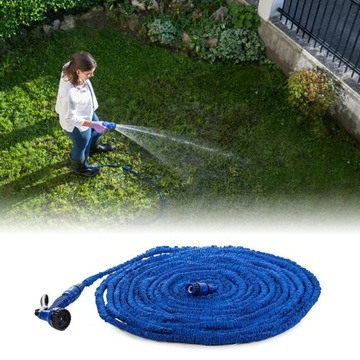 САДОВЫЙ ШЛАНГ 45 М РАЗДВИЖНОЙ ГИБКИЙ СПРИНКЕР + ПИСТОЛЕТ + СОЕДИНИТЕЛЬ