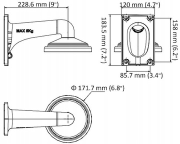 Hikvision DS-1605ZJ настенное крепление