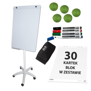Flipchart 70x100 cm magnetyczny mobilny bezramowy