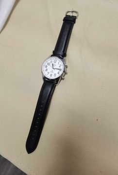Master Time Zegarek męski MTGA-10690-60L Prawdziwa skóra Biały