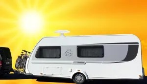 Antena TV kampera przyczepy telewizora DVBT/T2 biała