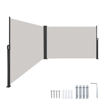 200x600cm Markiza boczna wysuwana antracytowa