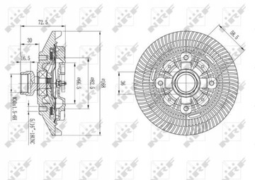 SPOJKA VENTILÁTOR CHLADIČŮ CHRYSLER PT