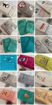 Полотенце 50х100 с вышивкой логотипа Деда Мороза именной персональный подарок