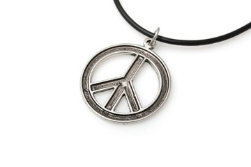 WISIOREK NASZYJNIK DUŻA PACYFKA hippie aj535