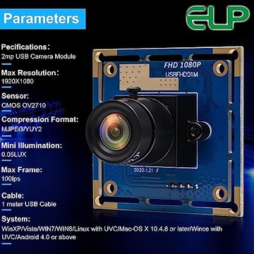 ELP USB 1080p модуль безопасности камеры