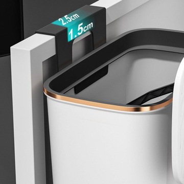 Kosz na śmieci z pokrywką Kosz na śmieci Jedzenie Biały Długi 31,6 cm