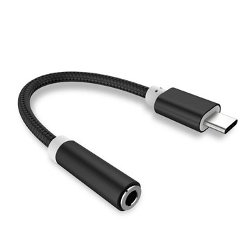 Adapter Audio USB-C do Mini Jack 3,5 AUX Czarny