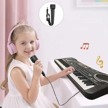 КЛАВИАТУРА ФОРТЕПИАНО ОРГАН 61 ДЛЯ ДЕТЕЙ + МИКРОФОН