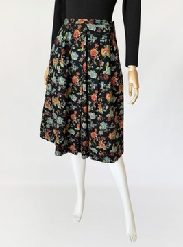 Marella Max Mara spódnica w kwiaty vintage wełna