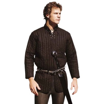 Średniowieczna czarna przeszywanica XL WS100278