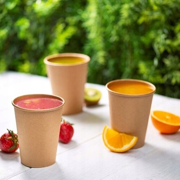 250МЛ 100ШТ ОДНОРАЗОВЫЕ БУМАЖНЫЕ СТАКАНКИ КРАФТ ДЛЯ КОФЕ, ЧАЯ, НАПИТКОВ ЭКО