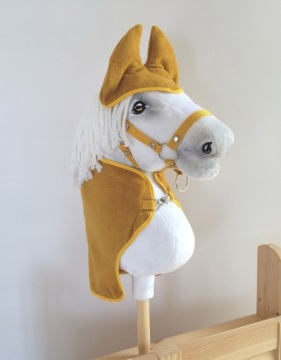 Набір для Hobby Horse A3: флісова попона + навушники - гірчичний