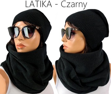 POLSKI KOMPLET CZAPKA + DUŻY KOMIN CIEPŁY # KOLORY