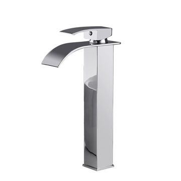 BATERIA UMYWALKOWA WYSOKA STOJĄCA NABLATOWA ŁAZIENKOWA CHROM KRAN