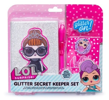 LOL SURPRISE Brokatowy Pamiętnik Notes DŁUGOPIS UV