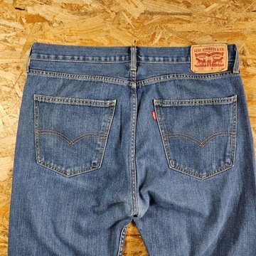 Spodnie Jeansowe LEVIS 508 Błękitne Proste Dżinsy Męskie Jeansy 36x32