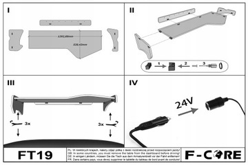 Półka kokpit TIR RENAULT MAGNUM NEW SIZE 08-13