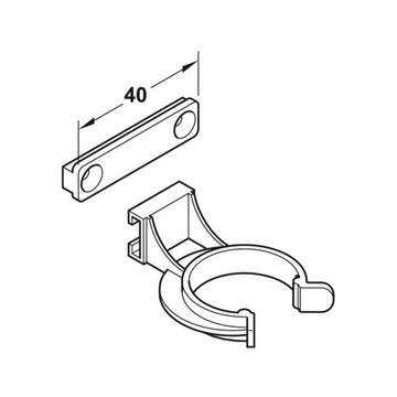 10 x зажим для цоколя/ножки Axilo HAFELE