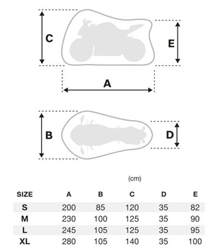 SHIMA X-COVER мотоциклетный чехол водонепроницаемый скутер L 245x105x125
