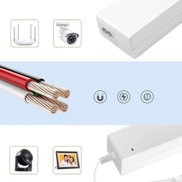 СТАБИЛИЗИРОВАННЫЙ БЛОК ПИТАНИЯ 12 В 5А 45 Вт ДЛЯ СВЕТОДИОДНОЙ ЛЕНТЫ DVR NVR МЕБЕЛЬНОЙ КАМЕРЫ CCTV