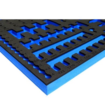 Пенопластовая вставка для набора инструментов Тележка 1/4+1/2