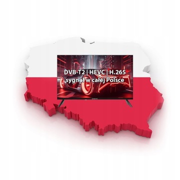TELEWIZOR 32 cale SMART TV LED HD dekoder DVBT2 H.265/HEVC MANTA WIFI USB