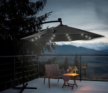 БОЛЬШОЙ РАСШИРЯЕМЫЙ РЕГУЛИРУЕМЫЙ САДОВЫЙ ЗОНТ ЗОНТ ДЛЯ САДОВОЙ ТЕРРАСЫ 24 LED