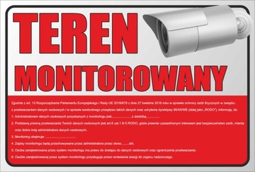 ЗНАК табличка GDPR Объект НАБЛЮДАЕТСЯ