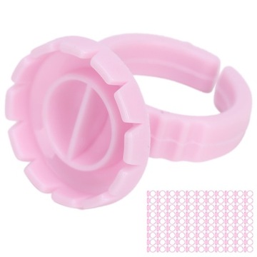 100 ШТ. ОДНОРАЗОВАЯ КОЛЬЦЕВАЯ СТАЧКА ДЛЯ КЛЕЯ ДЛЯ НАРАЩИВАНИЯ РЕСНИЦ