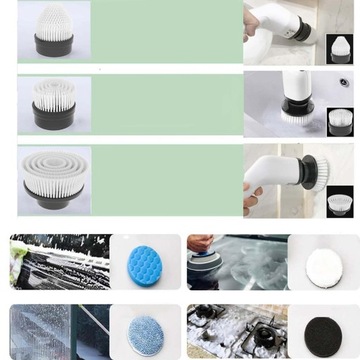 ЭЛЕКТРИЧЕСКАЯ ВРАЩАЮЩАЯСЯ ЩЕТКА ДЛЯ ЧИСТКИ ПЛИТКИ СКРУББЕРНАЯ ГРУППА ШВАБРА 9 В 1