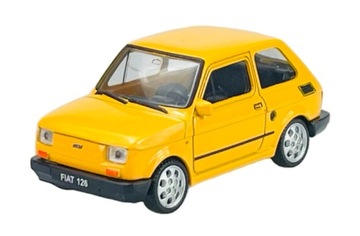 WELLY FIAT 126p MALUCH ŻÓŁTY 1:43 LEGENDY PRL NOWY METALOWY MODEL