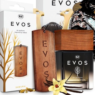 K2 EVOS SAMURAI ZAPACH ZAWIESZKA + PERFUMY DO SAMOCHODU AUTA SAMOCHODOWY