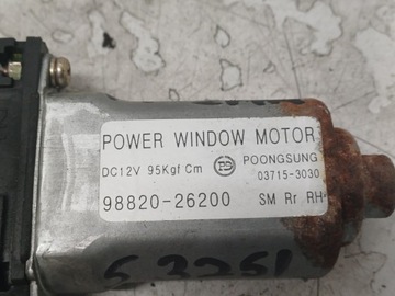 HYUNDAI SANTA FE 2 PIN - MOTOREK ZVEDÁNÍ OKNO PRAVÝ ZADNÍ 9882026200