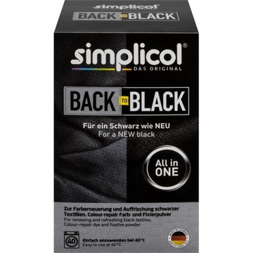 Simplicol back to black barwnik do tkanin odświeża kolory