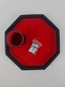 Поднос для кубиков для настольной игры Belle Vous + чашка + игральные кости Экокожа/бархат