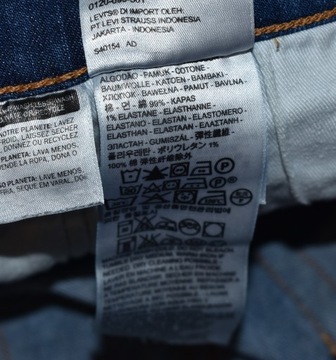 Levis 520 Stretch Spodnie Dżinsy Jeans 33/34